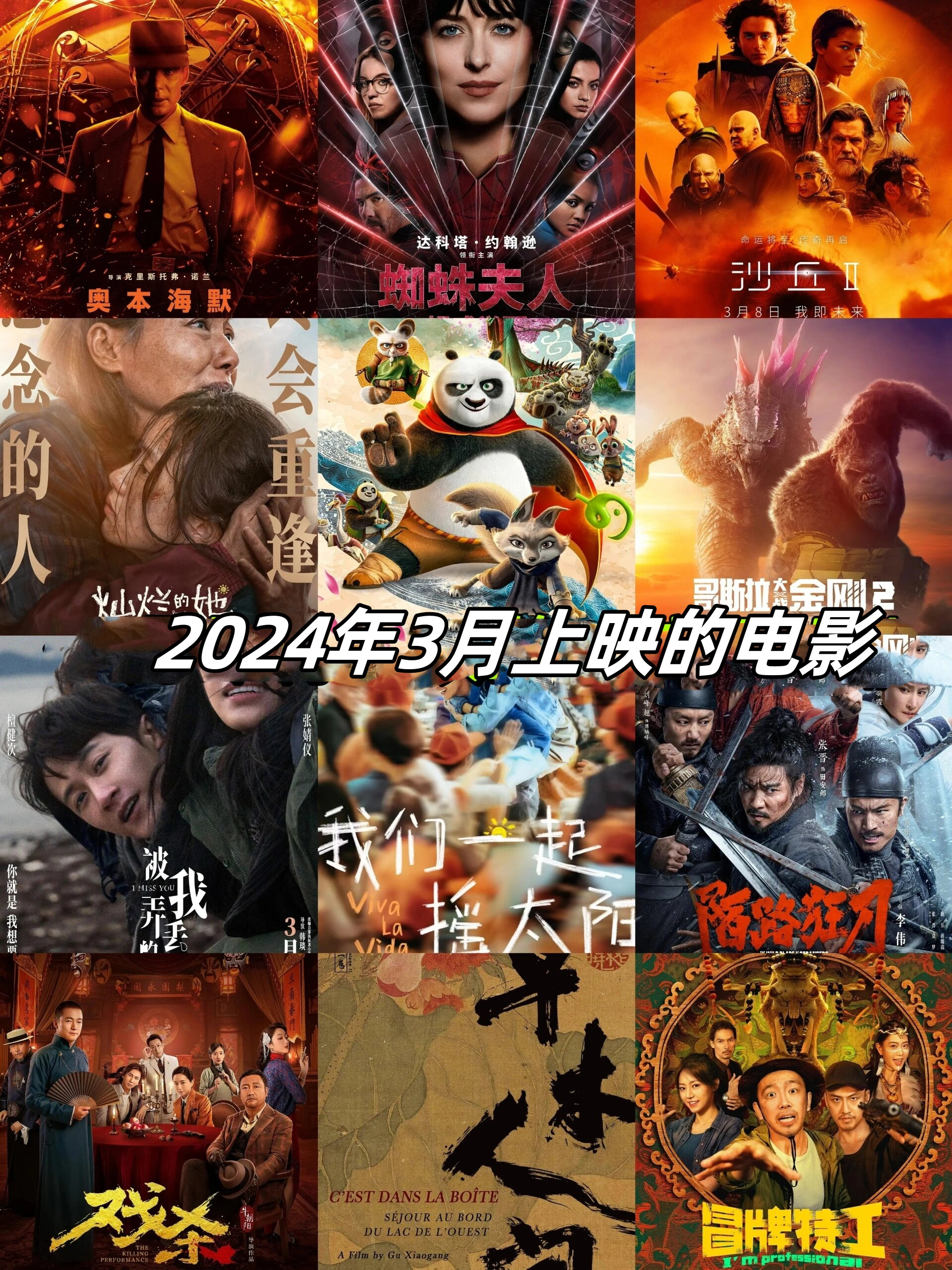 2024年3月上映的电影