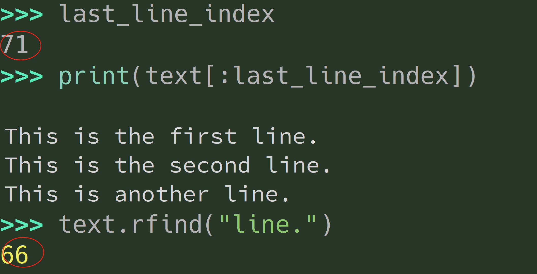 python rfind函数用法