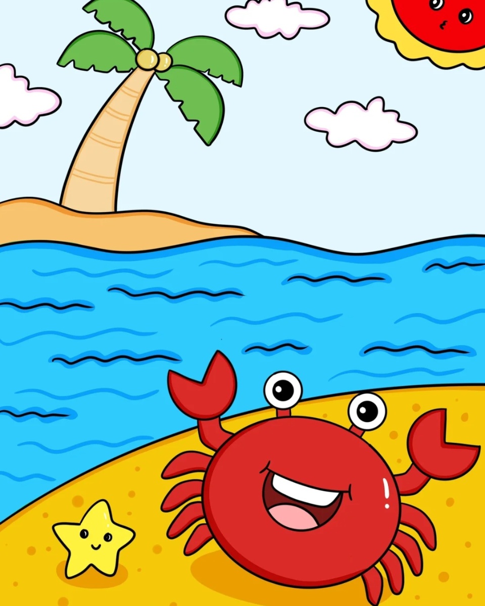 孩子们的画作,虽然简单却充满了童真与趣味