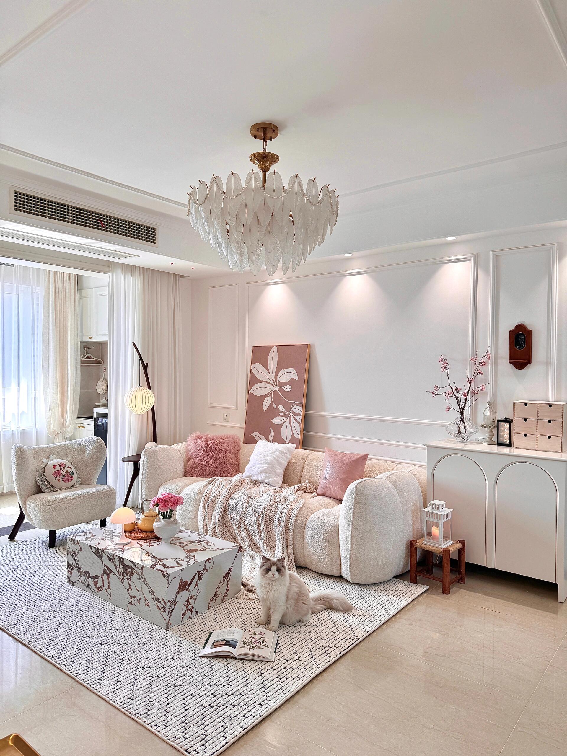 我家装修整暖色系卧室120平两室两厅一卫现代简约暖色调装修效果图