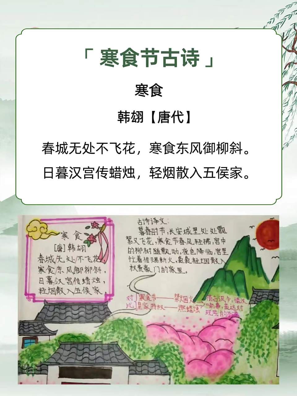 寒食节手抄报 [火焰]哈喽!寒食节马上到了,宝子们了解寒食节吗?