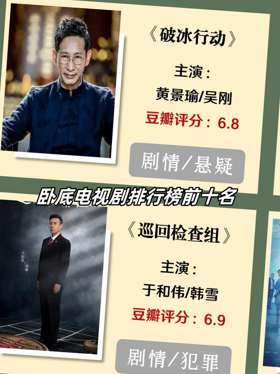 卧底电视剧排行榜前十名  99《破冰行动》99:缉毒行动,正义必将