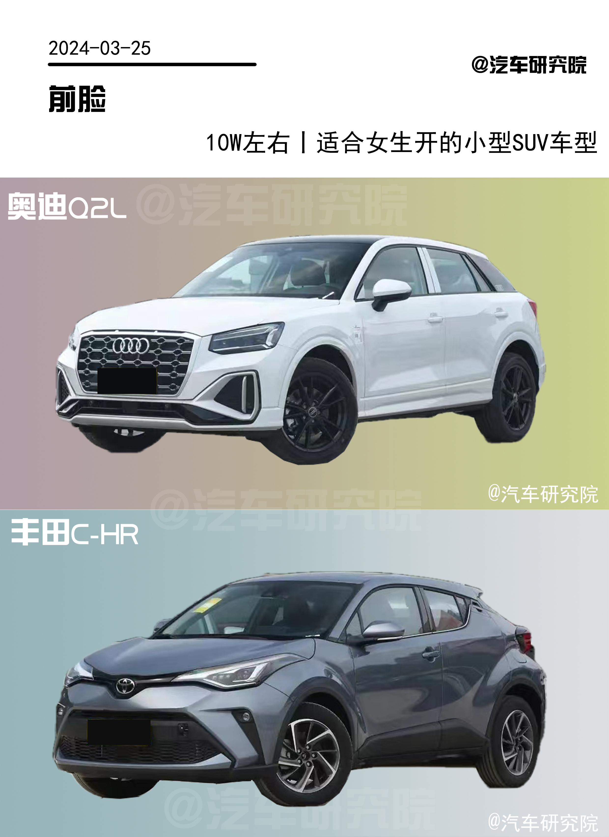 10w左右丨适合女生开的小型suv车型推荐