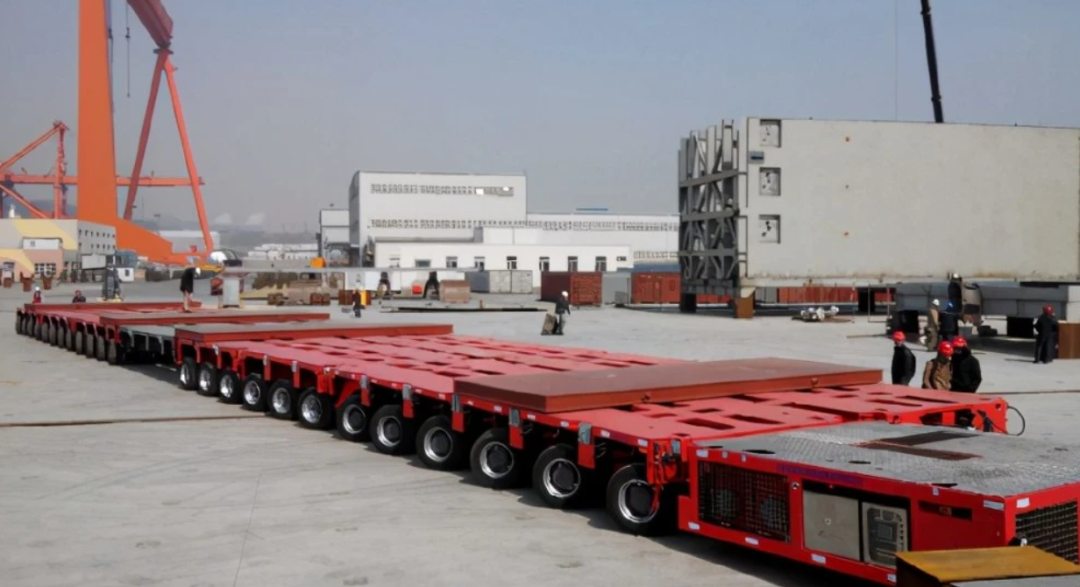 回顾1152个轮子载重量超过50000吨中国国产平板车创第一