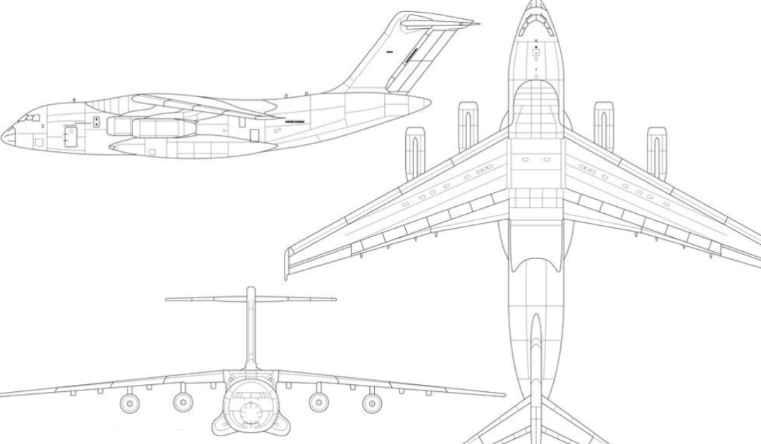 空客a380三视图图片