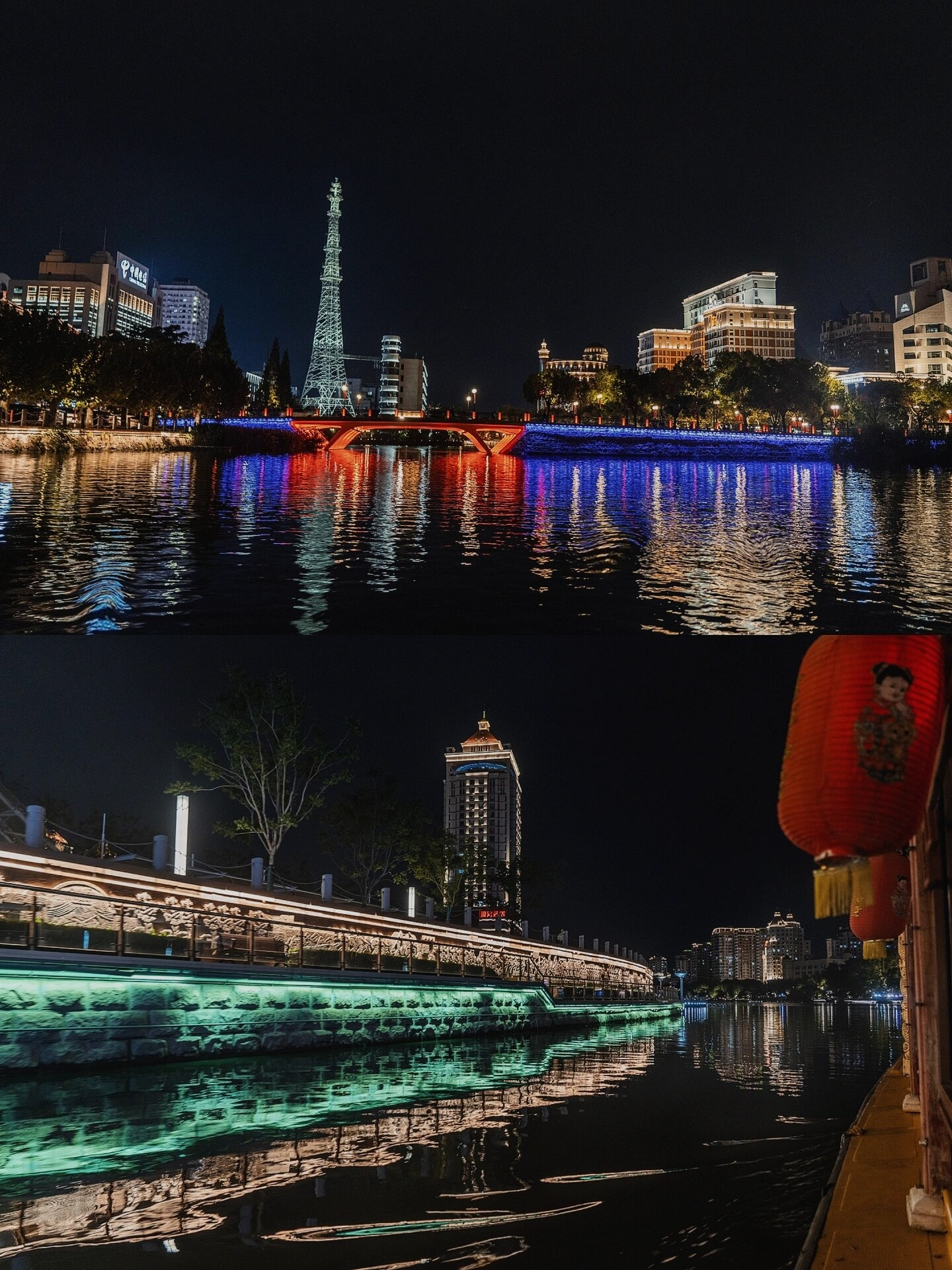 夜游濠河,领略南通之美  来南通旅游,濠河是必打卡的一站.