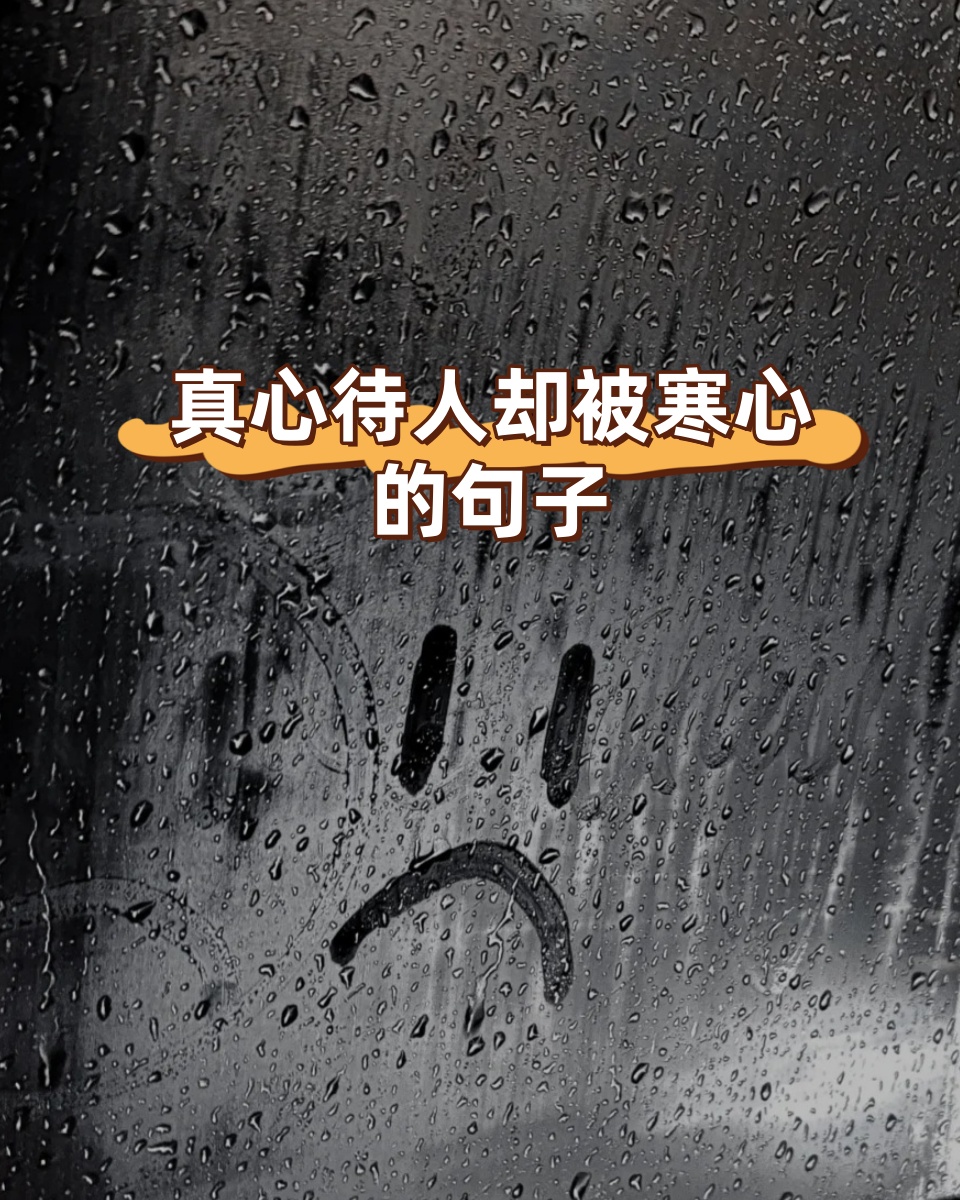 真心待人却被寒心的诗(真心待人却被当傻子的句子)