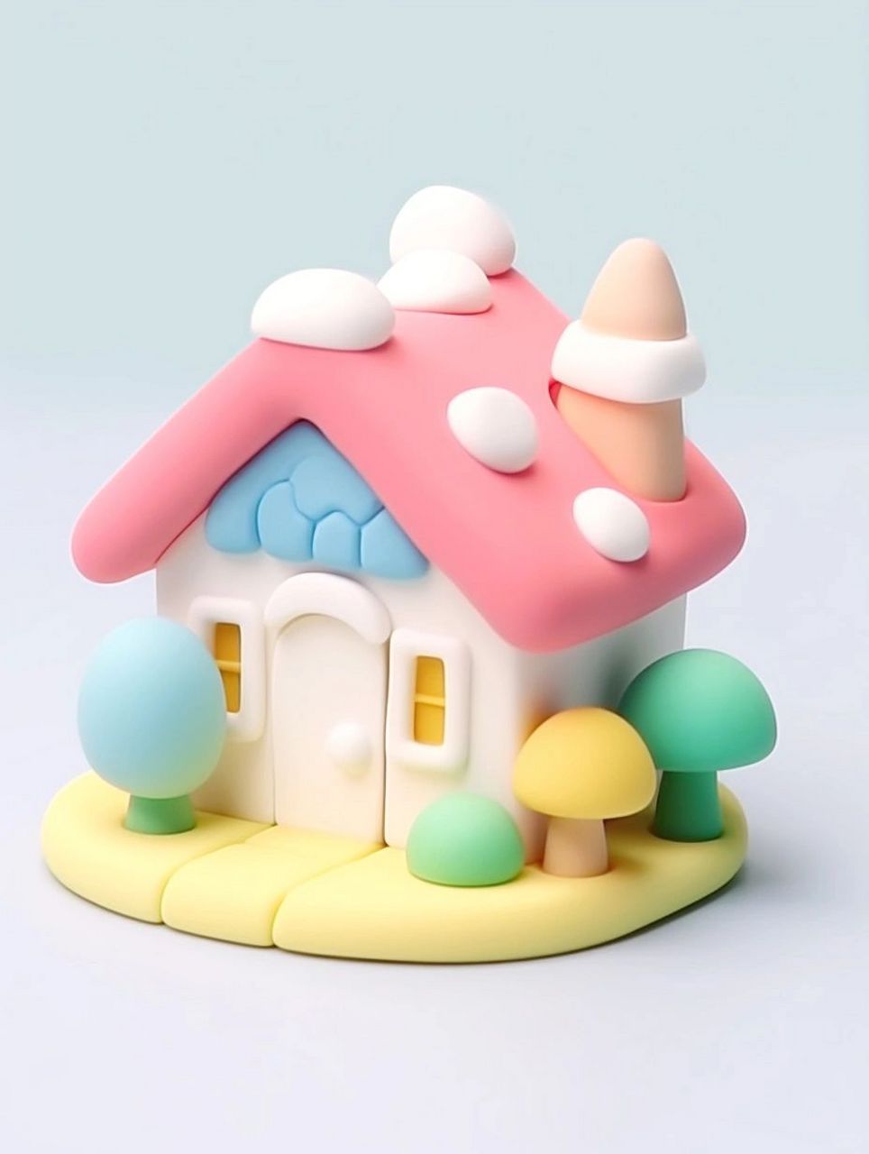 给大家带来一份超级简单又可爱的粘土手工教程——制作超萌粘土小房子