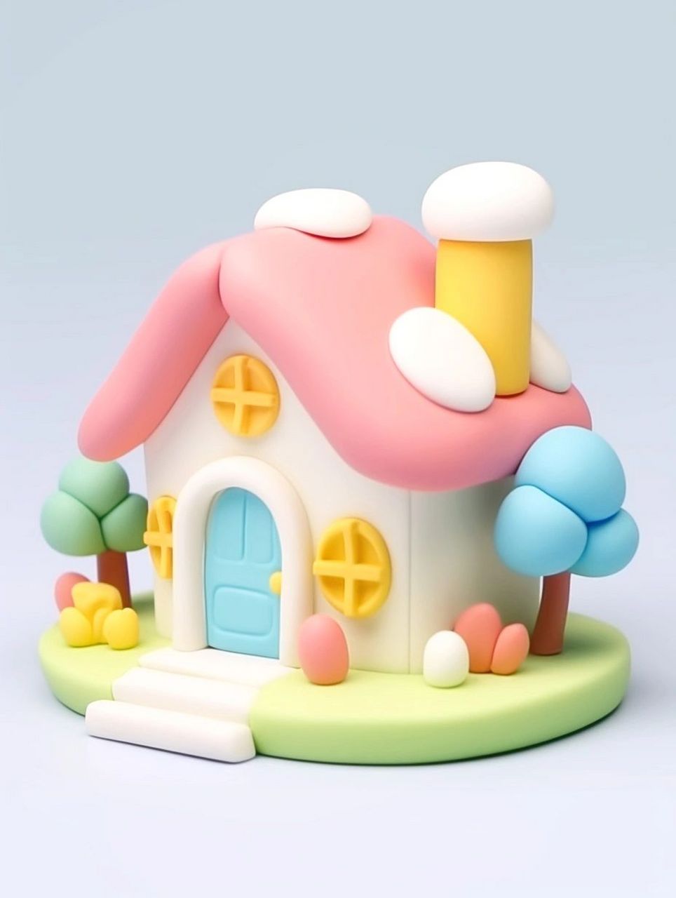 给大家带来一份超级简单又可爱的粘土手工教程——制作超萌粘土小房子