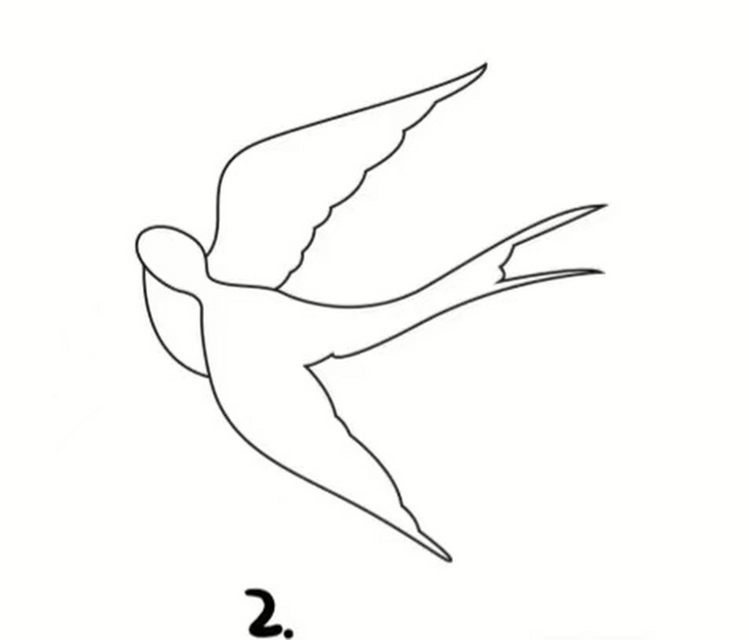 燕子简笔画三步  07汉宫一百四十五,多下珠帘闭琐窗.