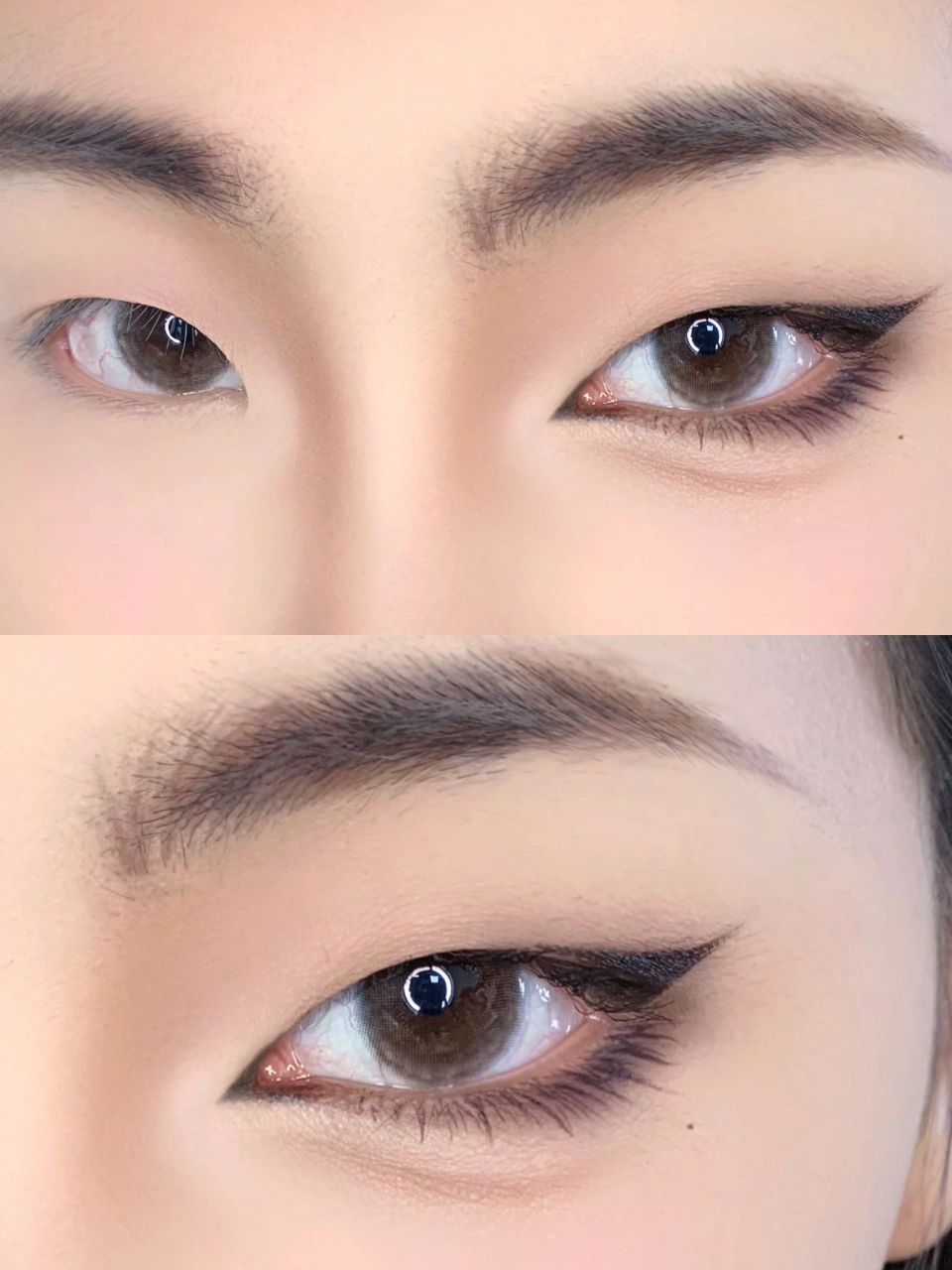 单眼皮女生,灰棕小烟熏狐狸眼妆来袭!