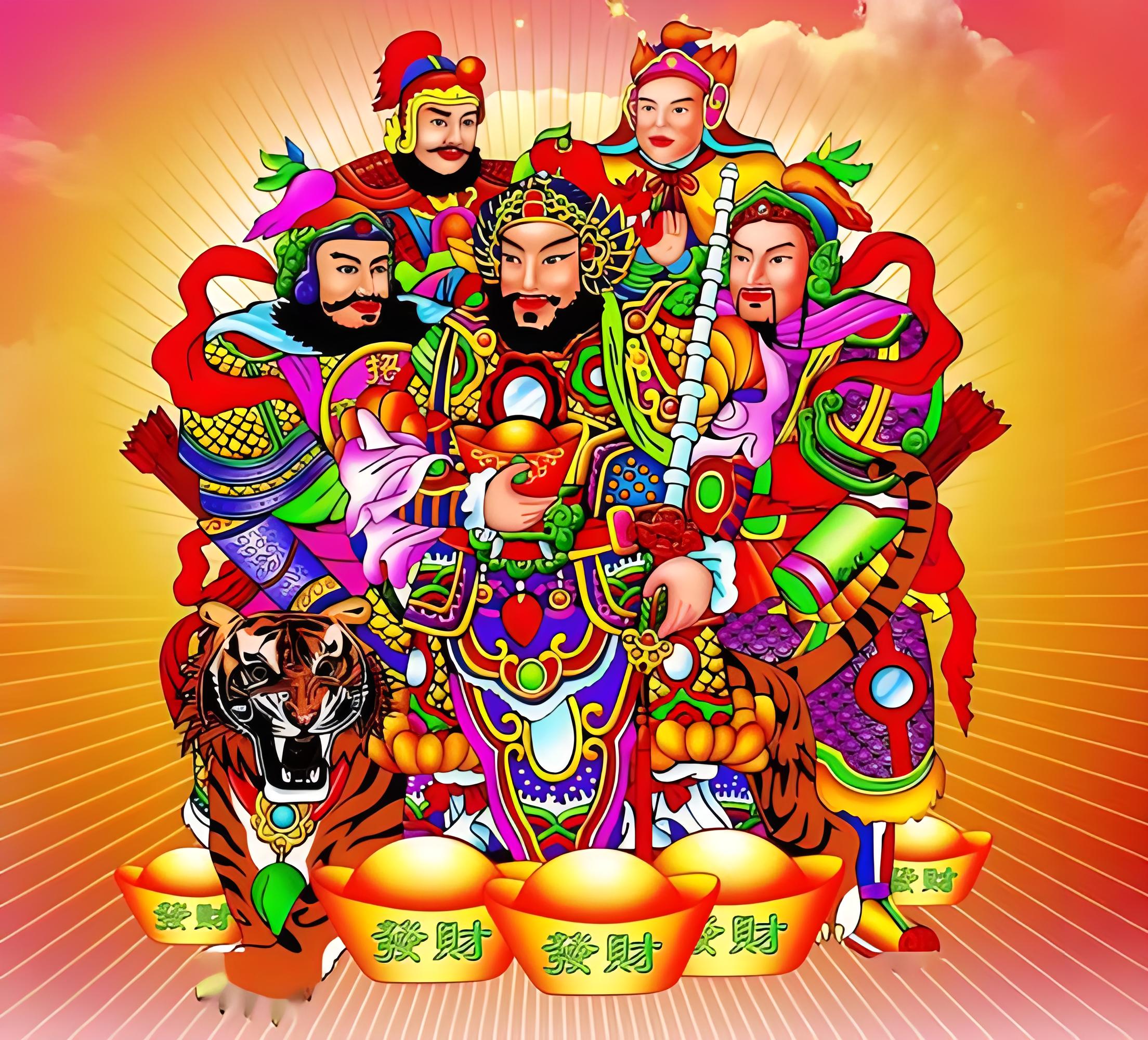 五路财神的第一种来源指的是东南西北中五大财神,东路财神比干,南路