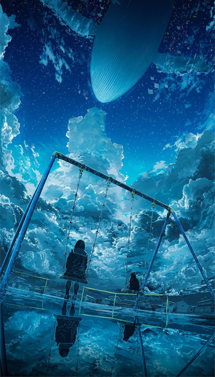 画师chocoshi3动漫场景作品欣赏,华丽的再现了动画世界中的瑰丽景象,