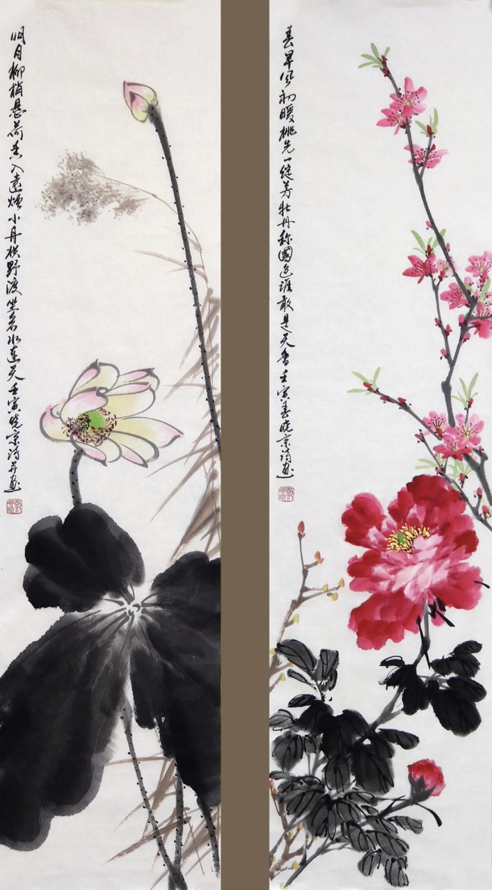 这是一组特别清新养神的花鸟小品,它的作者是诗人,画家郑晓京.