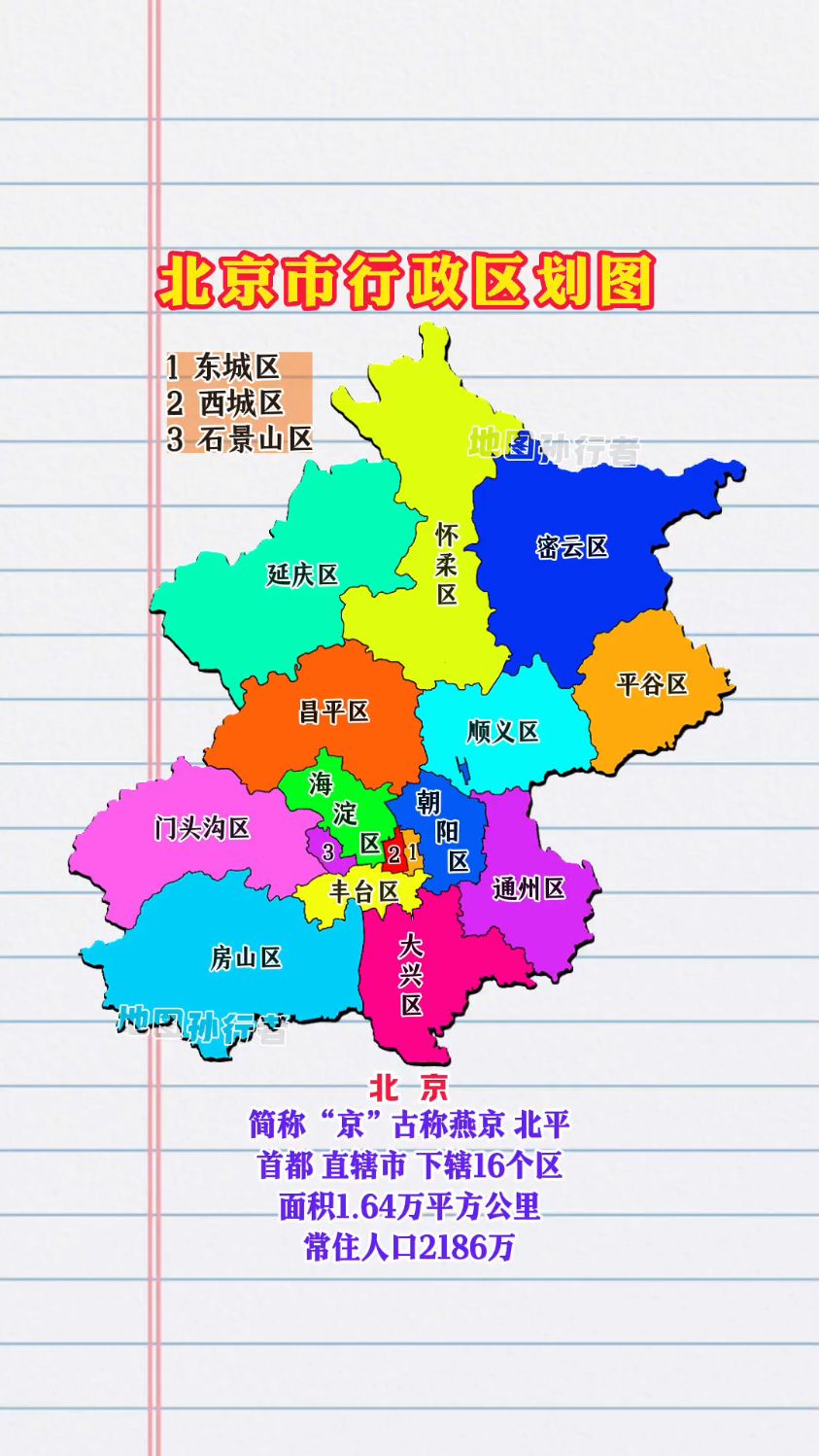 新版本北京行政区地图图片