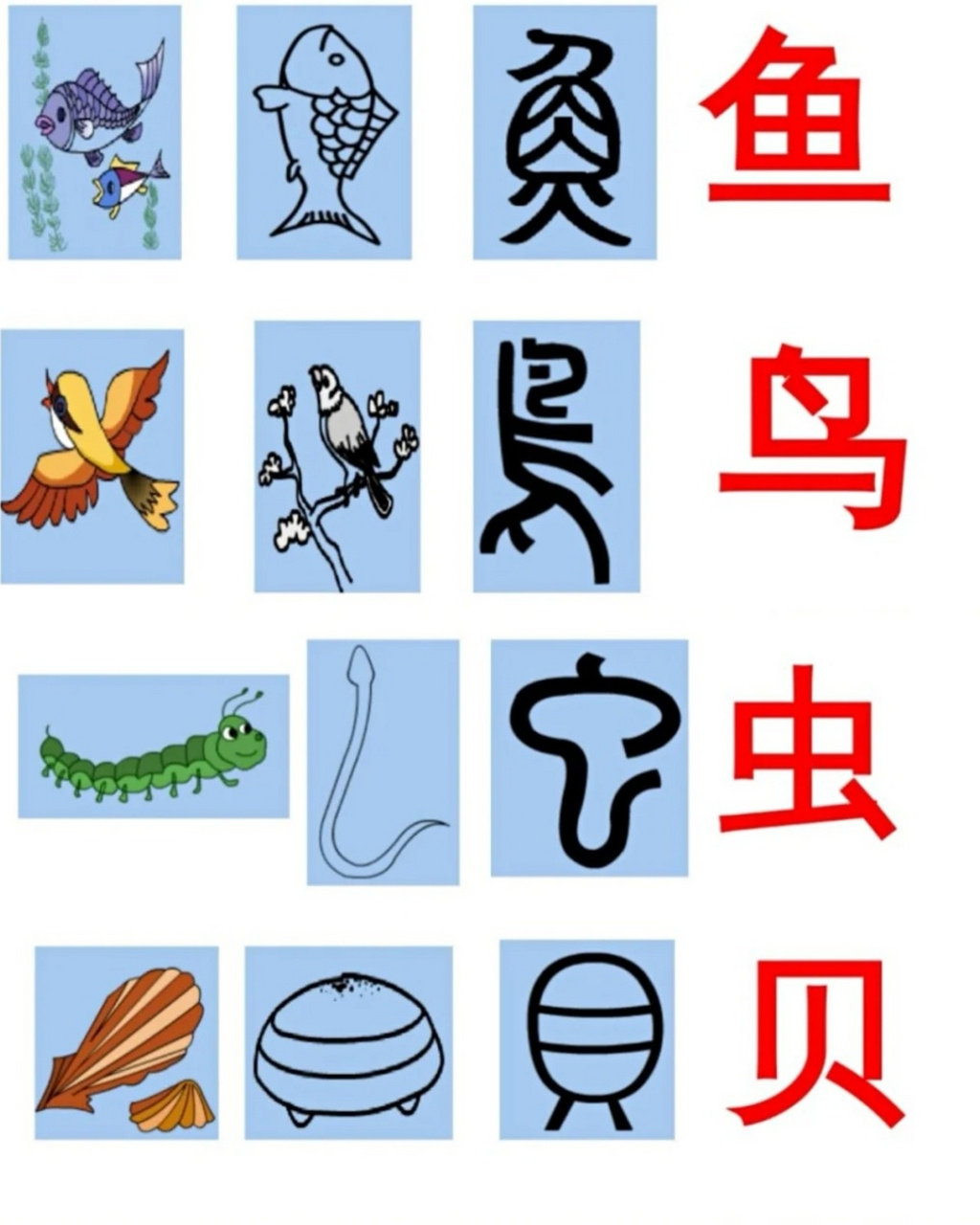 象形字图片大全  94 在古老的文字世界里,有一群特别的精灵,它们就