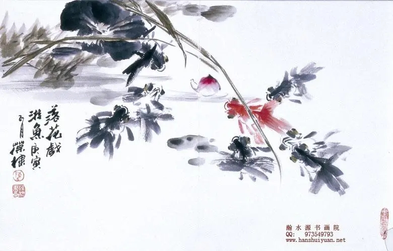 陈葆棣的金鱼国画作品充满生命力和灵性,展现了他对金鱼深入细致的