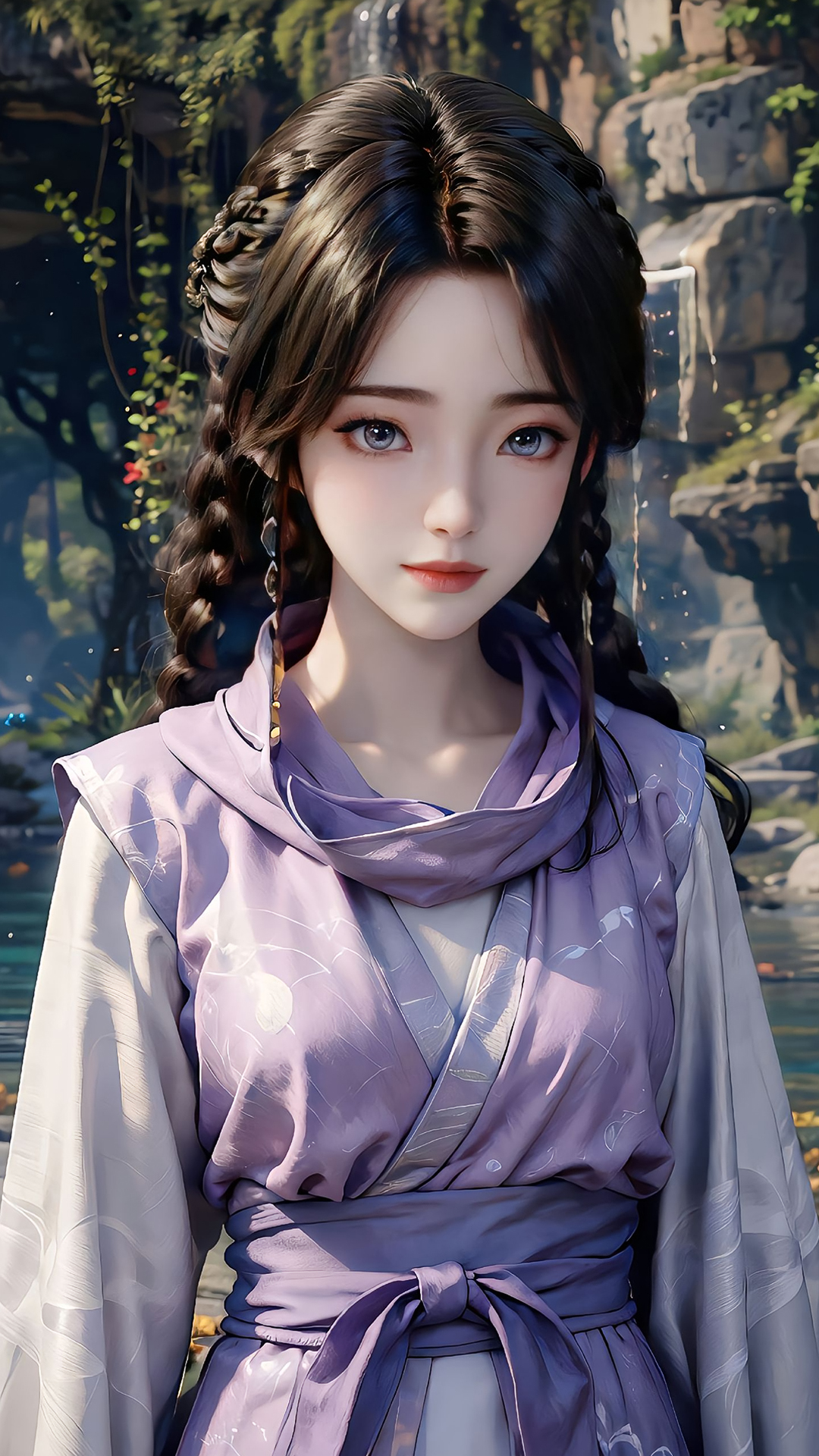 《凡人修仙传》国漫女神ai手机壁纸:紫灵容光摄人