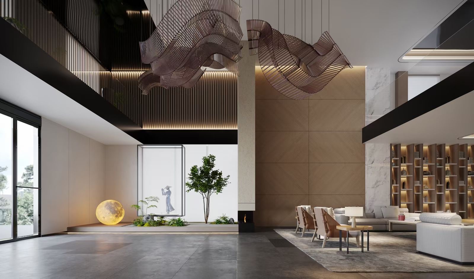 良合装饰:亚朵酒店现代轻奢风格装修效果图