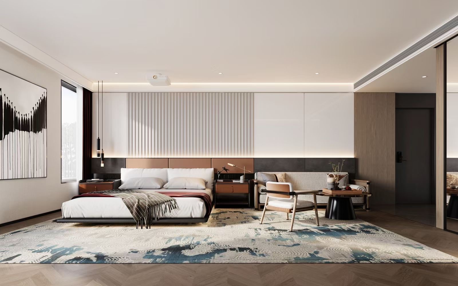 良合装饰:亚朵酒店现代轻奢风格装修效果图