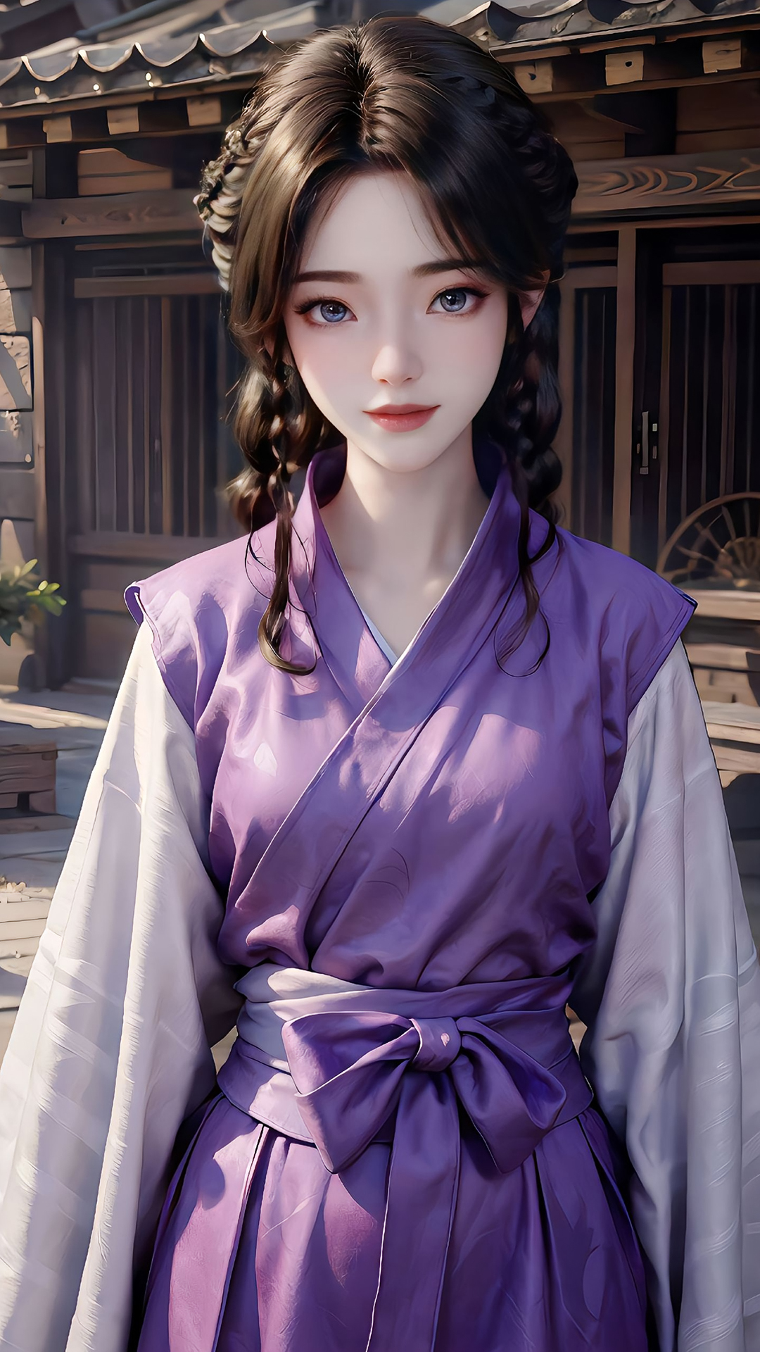 《凡人修仙传》国漫女神ai手机壁纸:紫灵容光摄人