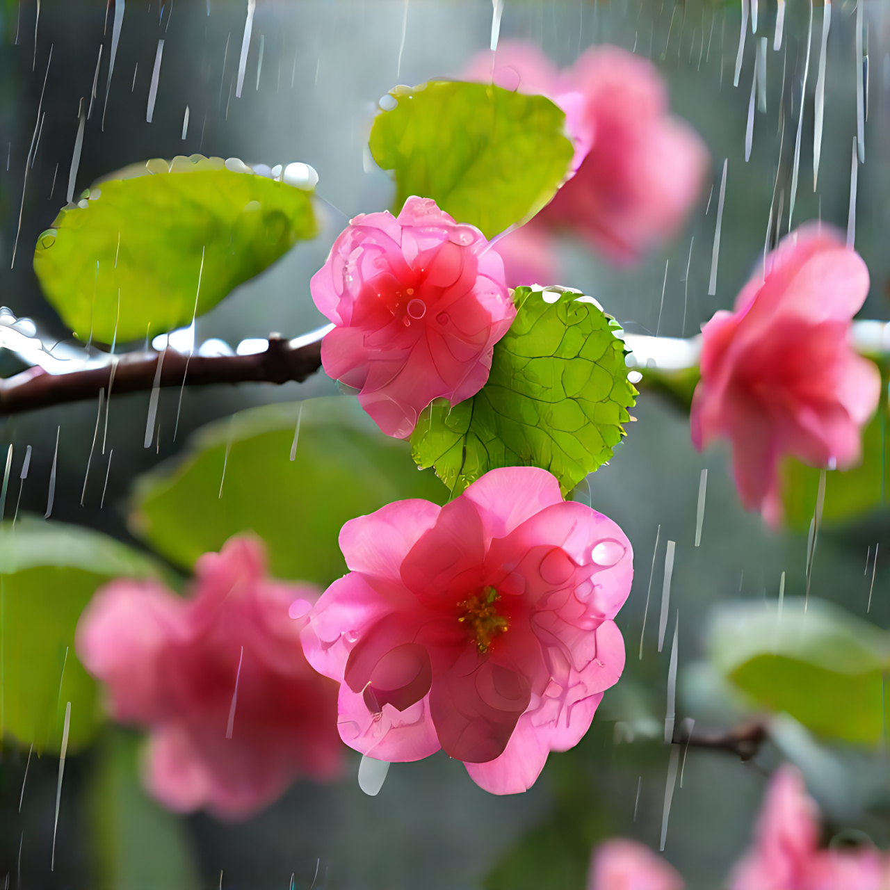 雨打海棠花更俏#海棠花盛开画面好治愈# !