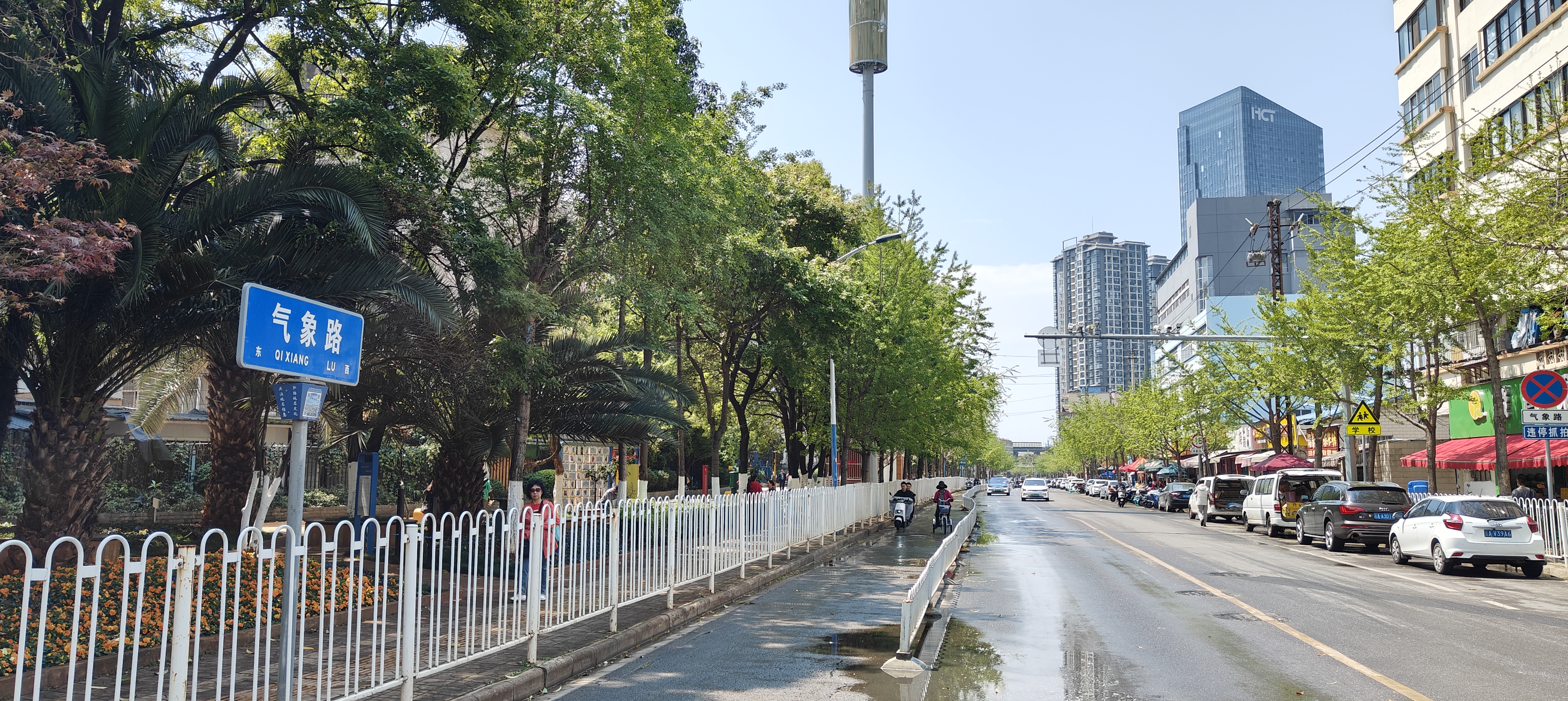 雨后街景图片