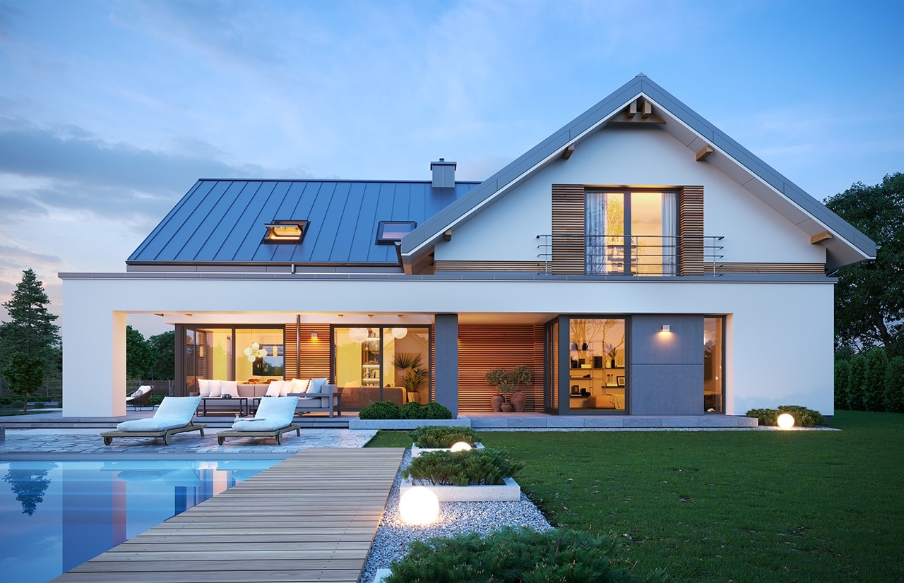 现代风坡屋顶别墅怎么设计