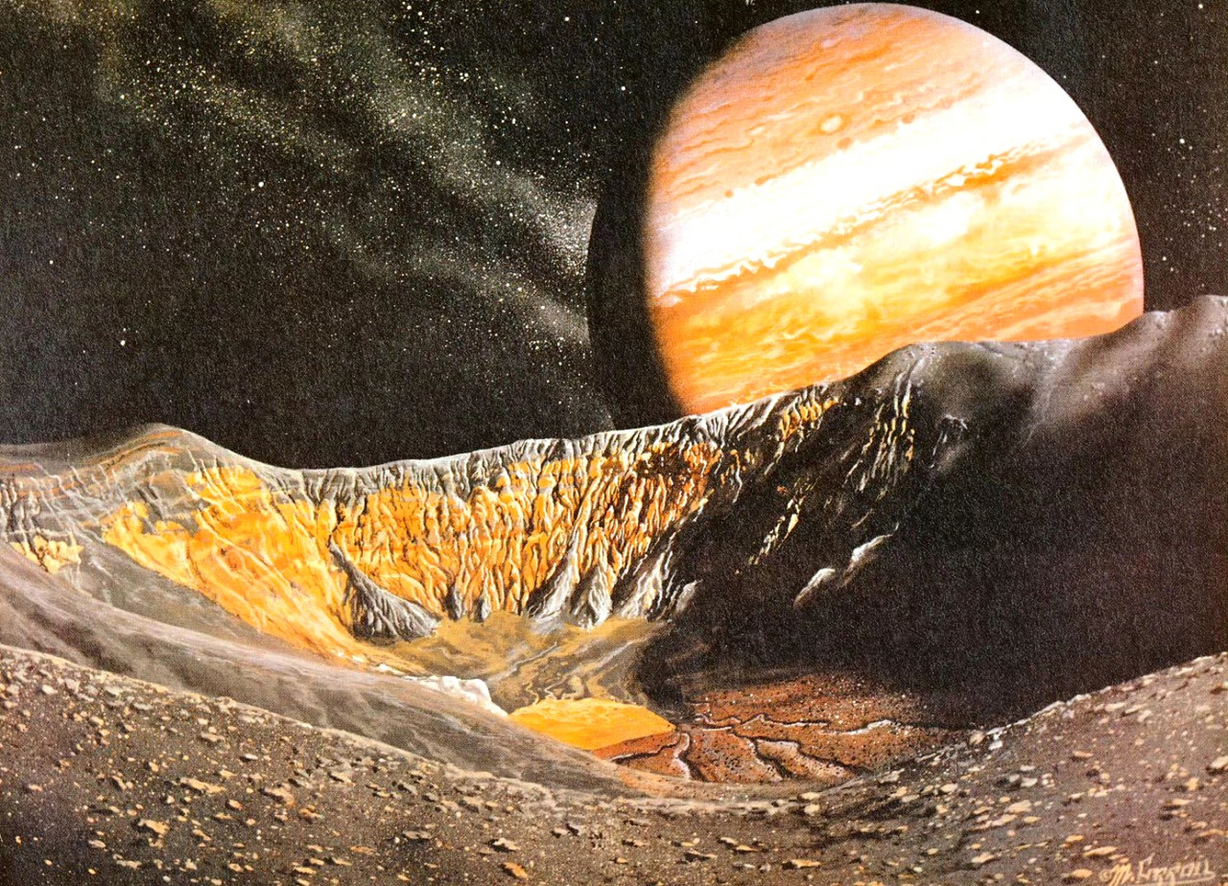 画家steve r dodd绘制的一组天文题材绘画作品,描绘了从卫星角度观察