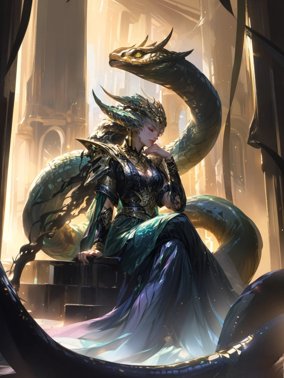 美杜莎本来是女神,但受到女神雅典娜的诅咒而堕落成怪物.