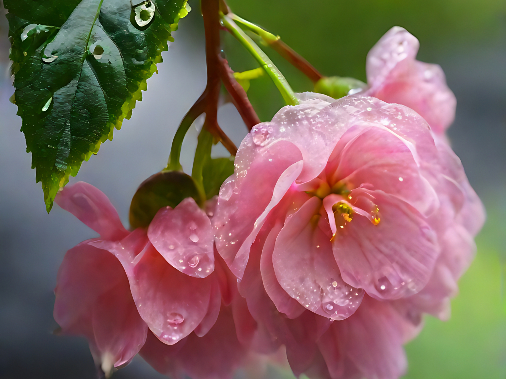 雨打海棠花更俏#海棠花盛开画面好治愈# !