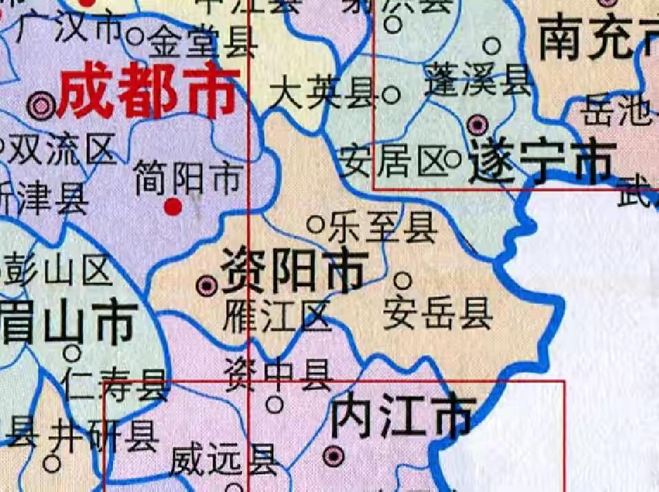 四川区划调整可行性研究:两分资阳市,1区1县划内江,遂宁得1县