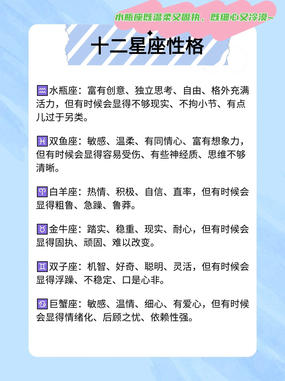 探索星辰的秘密：十二星座性格大揭秘