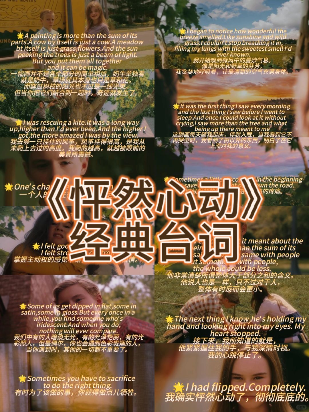 经典台词电影怦然心动评论怦然心动ppt经典语录怦然心动电影图片壁纸