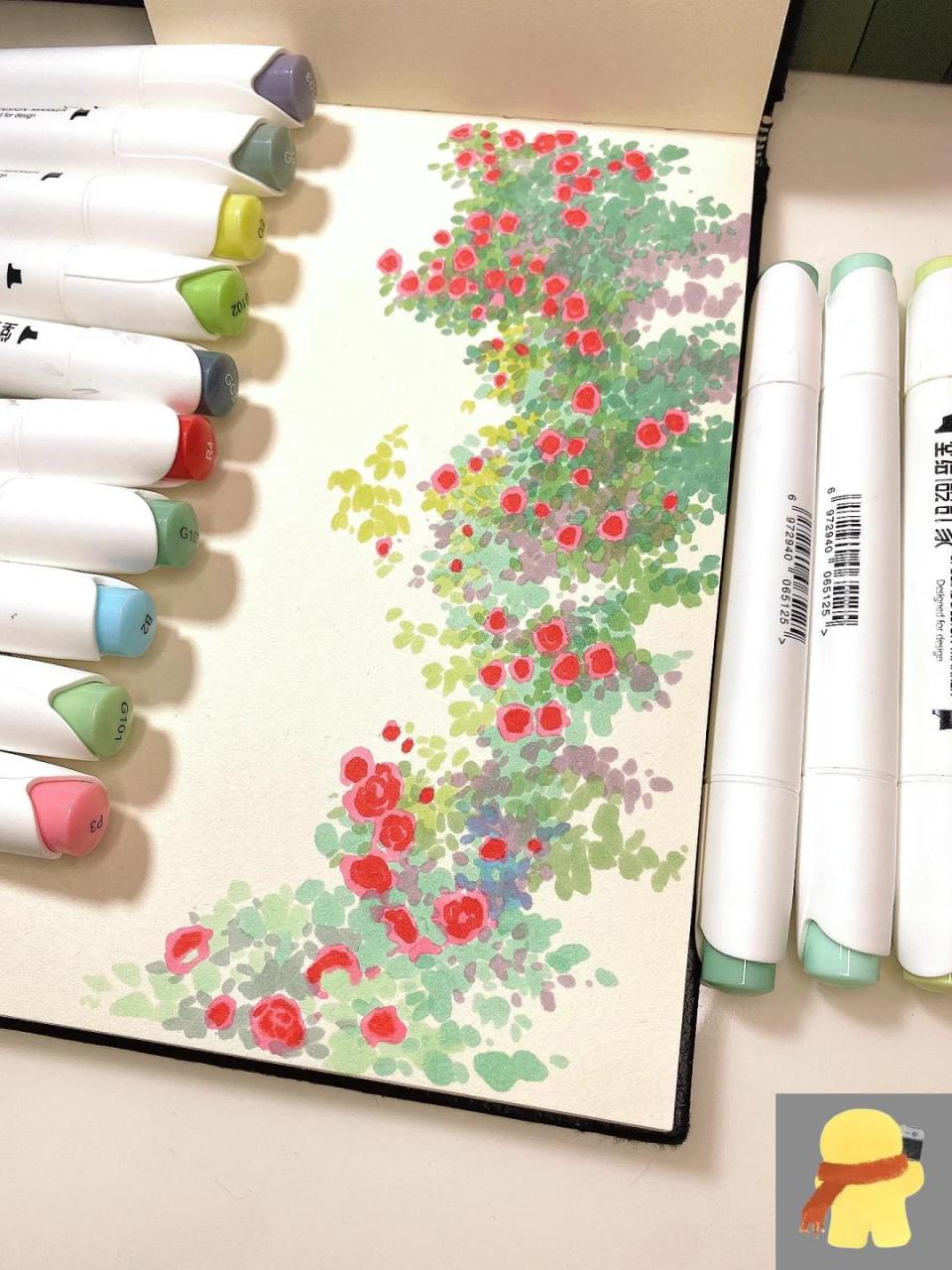 植物马克笔上 蔷薇花系列 8/12