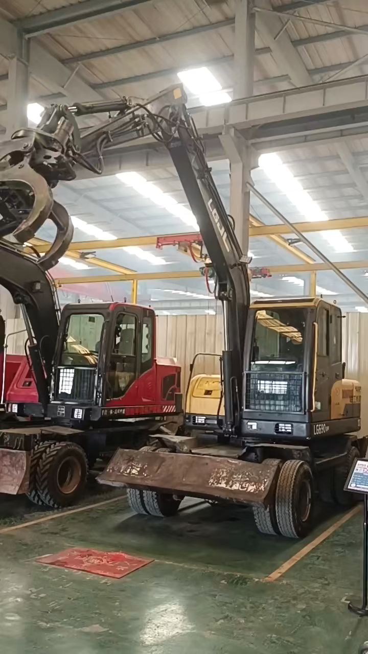 20年临工金利90抓木机夹木机轮式挖掘机