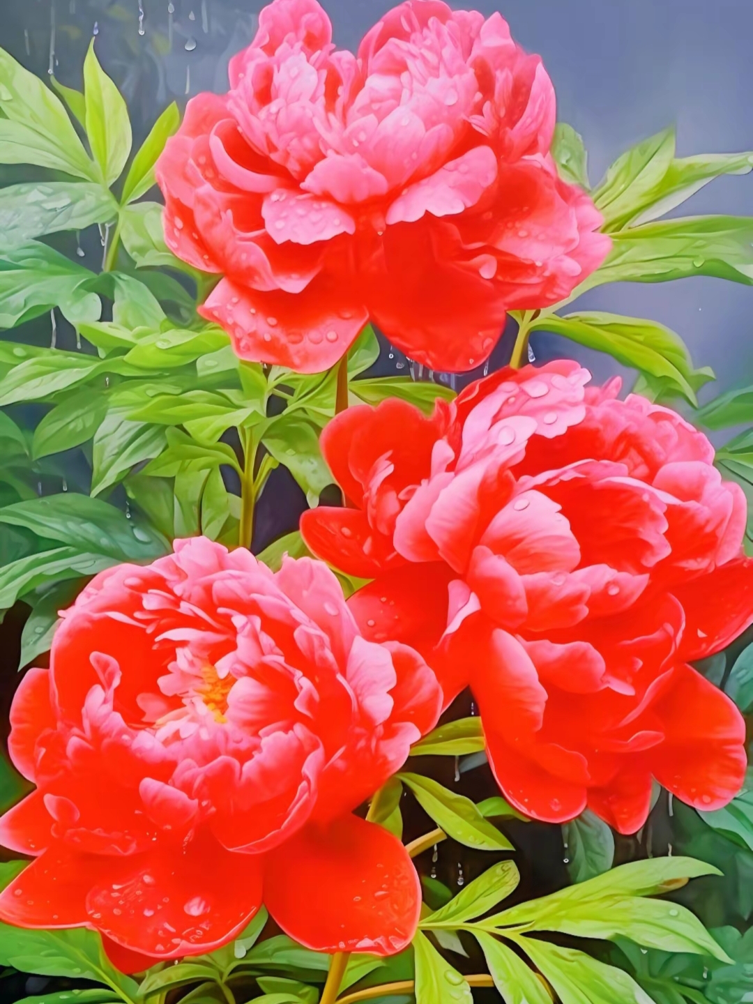 3月创作激励计划 分享美图 红色芍药花绚丽多彩馥郁芳香给人