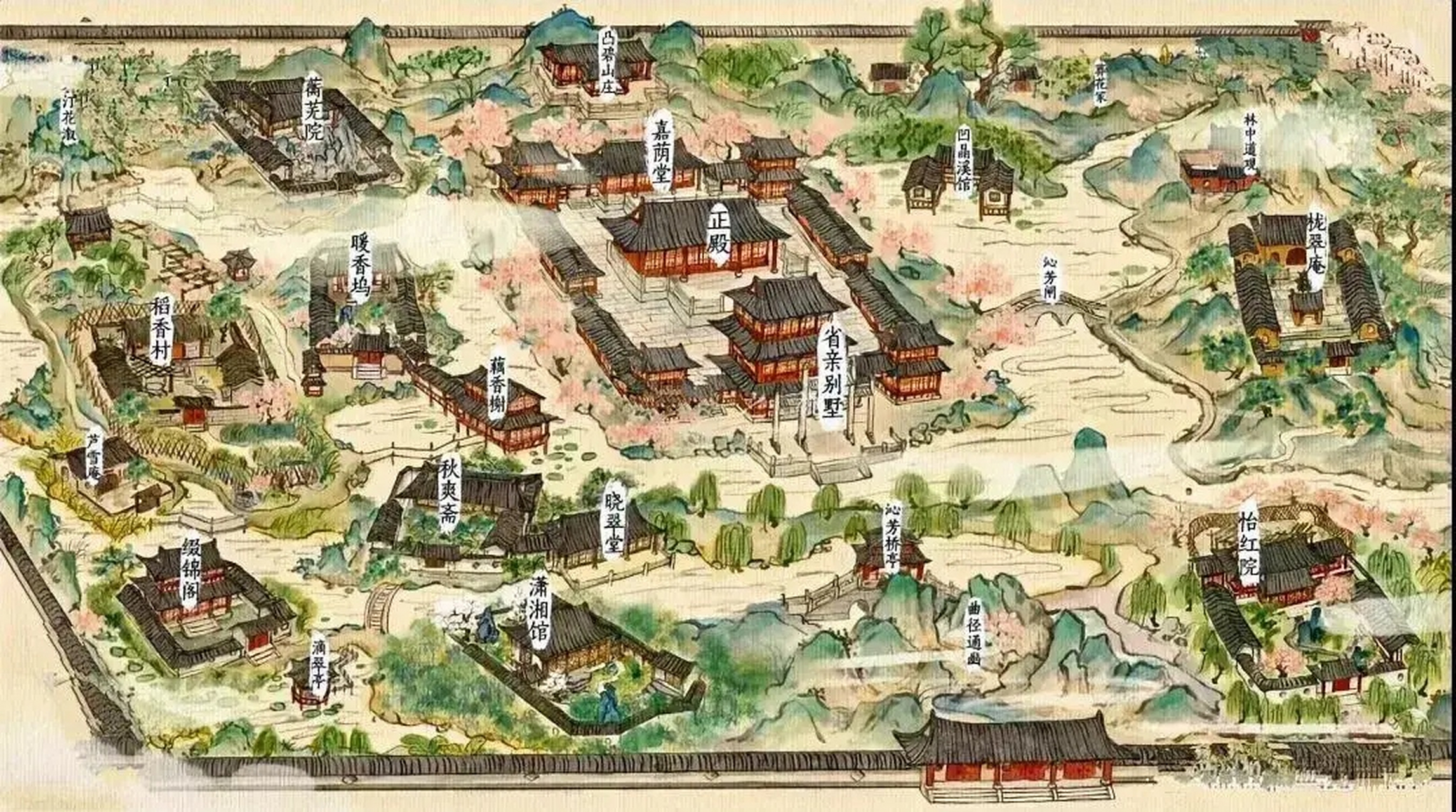 红楼梦大观园平面图