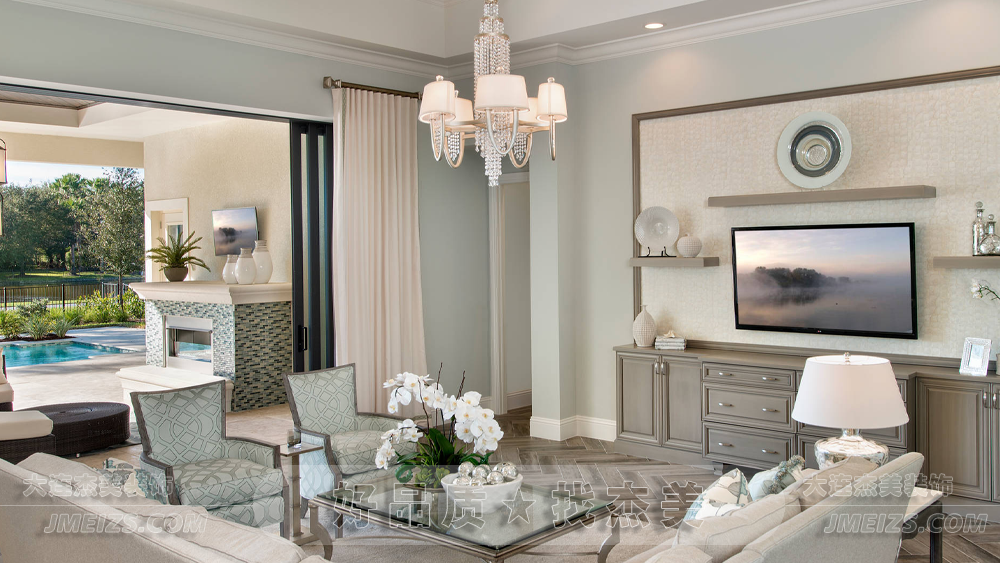 大连装修潮流趋势之轻奢风/现代轻奢雅致静谧之客厅空间