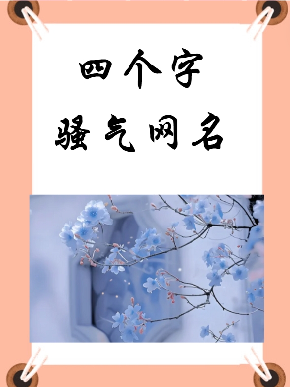 四个字骚气网名