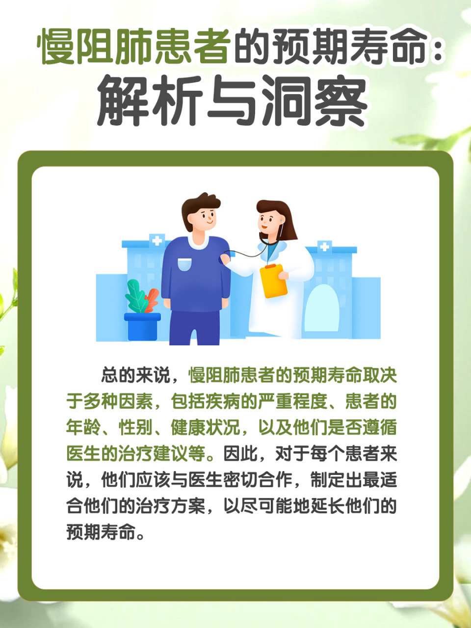 97慢阻肺患者的预期寿命:解析与洞察 87慢性阻塞性肺疾病(copd)