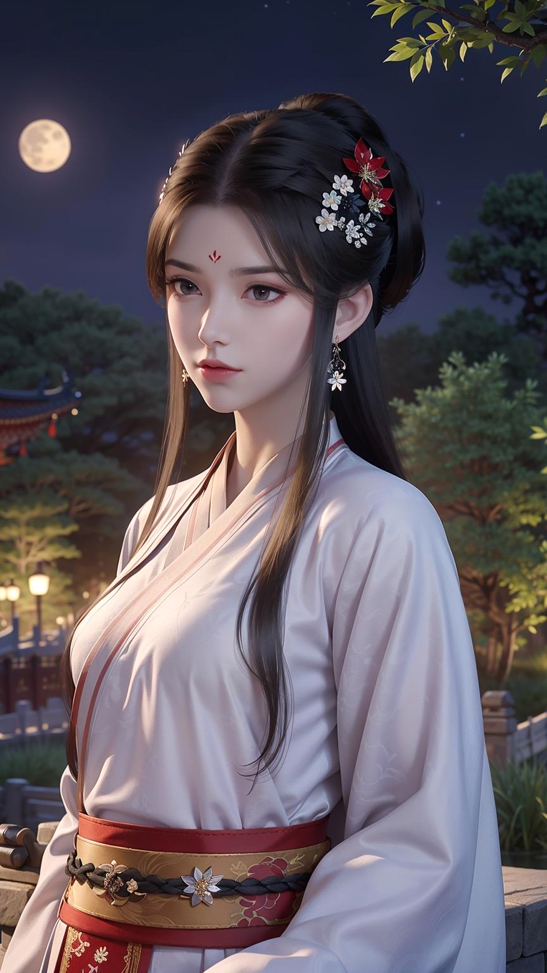 苏檀儿ai精美手机壁纸:南国有佳人,容华若桃李