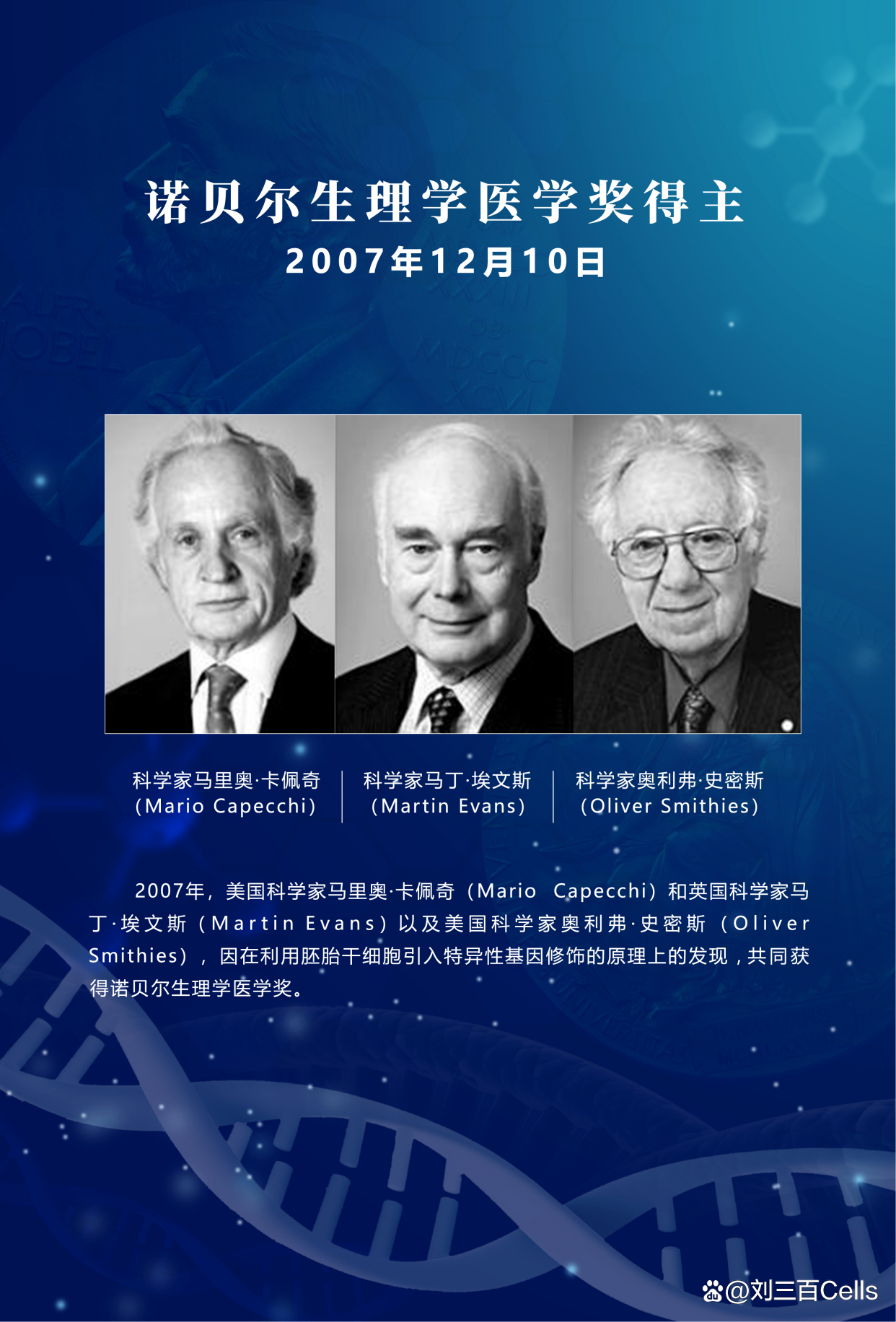 刘三百:历届诺贝尔生理学医学奖得主