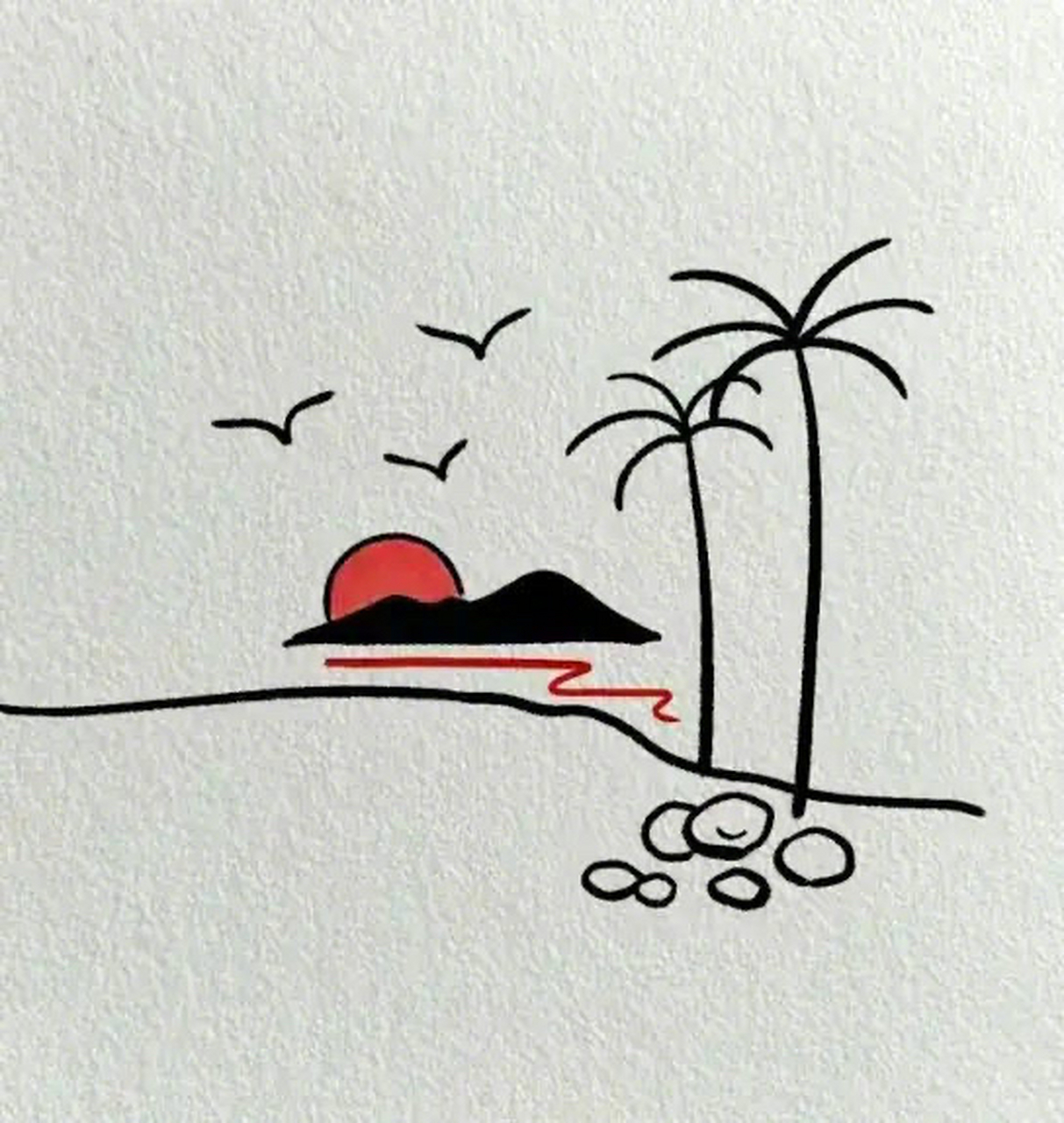 6767简笔画,意境.