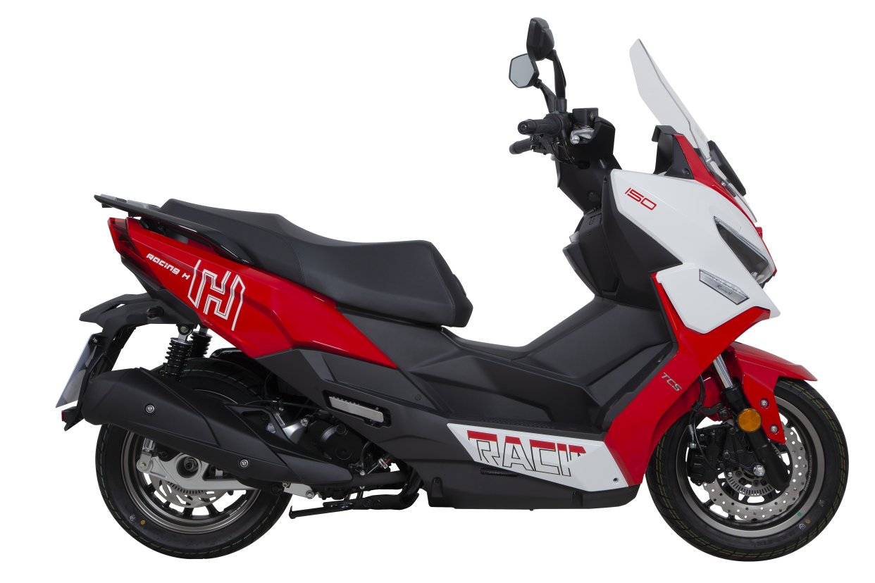 新车上市踏板摩托,光阳racingh 150,运动气根本息盖不住!