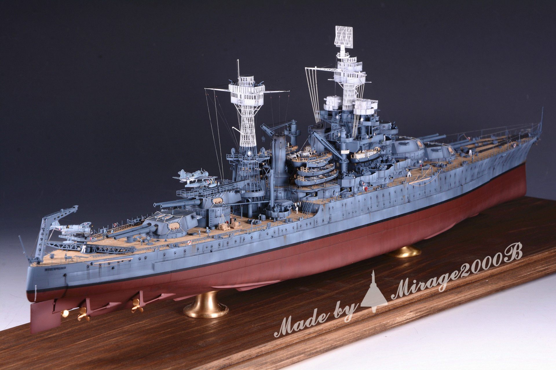 军模欣赏:幻影工厂 1/350 科罗拉多级 西弗吉尼亚号战列舰(1941状态)
