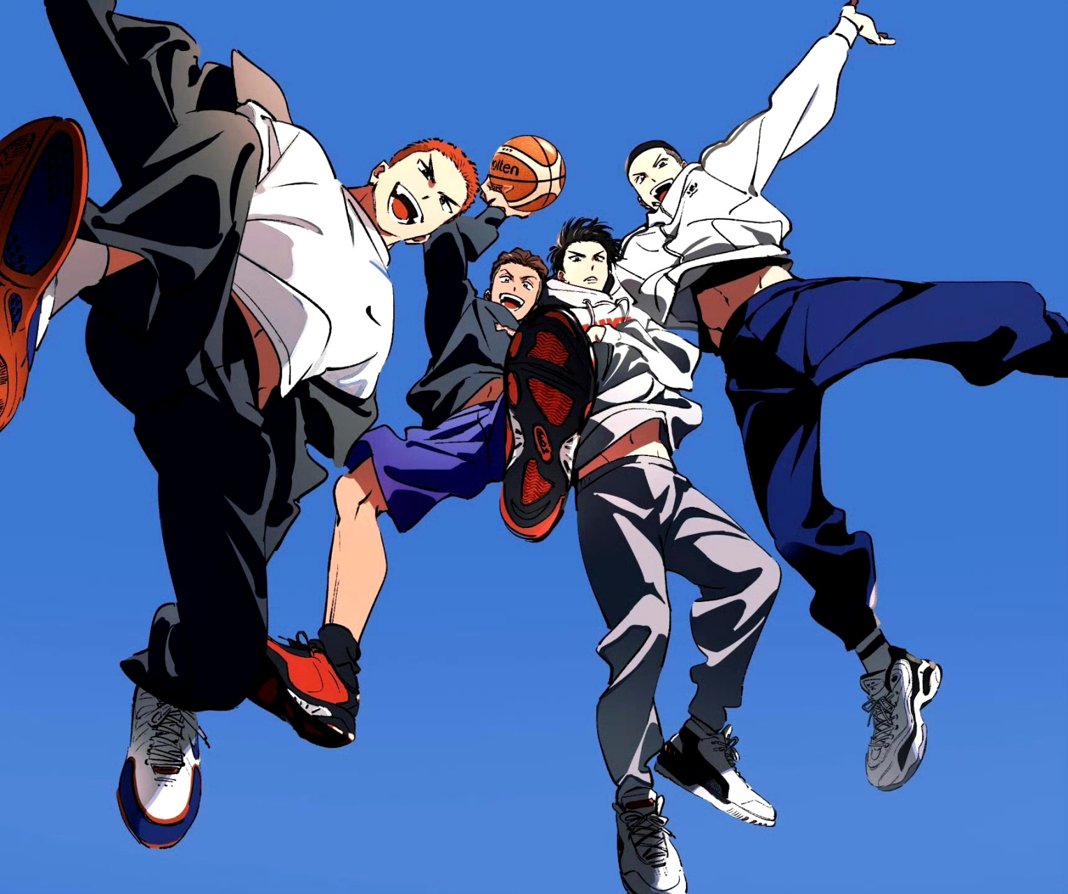 画师hhgooood绘制的一组灌篮高手同人插画,展现了湘北众人比赛与生活