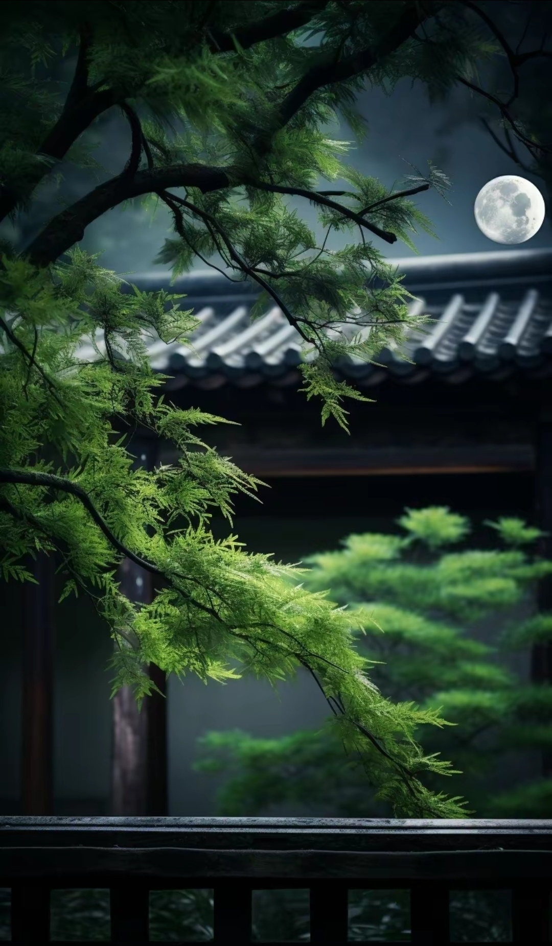 月夜如诗,星辰点缀着浩瀚的天幕,一轮明月静静挂在天际,洒下银色的