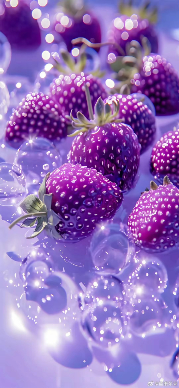 壁纸分享～紫色的草莓,这是发生了变异吧