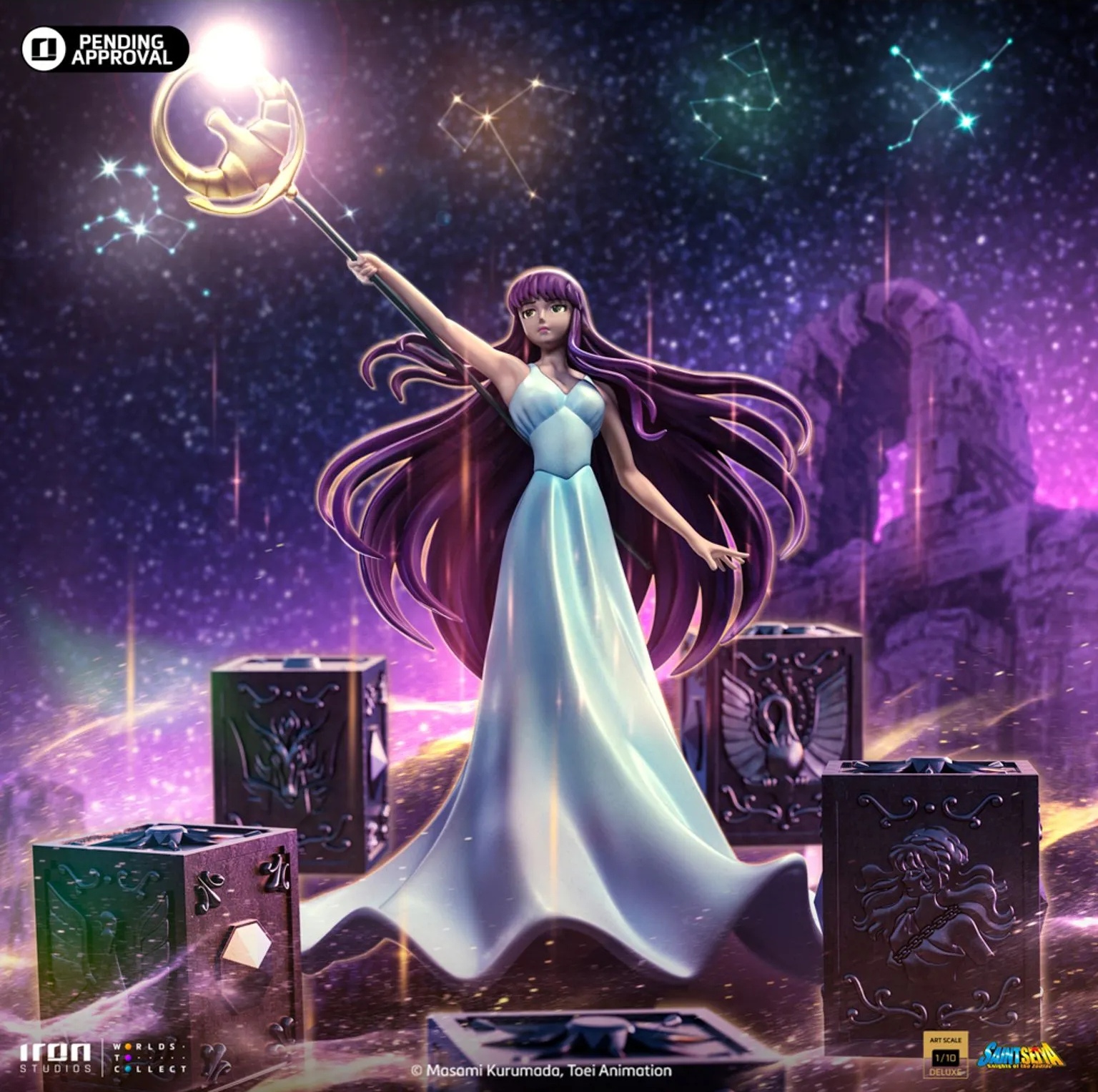模型欣赏:巴西iron studios《圣斗士星矢》雅典娜雕像,1/10 比例,高